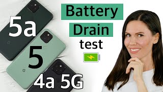 Pixel 5a vs Pixel 4a 5G vs Pixel 5  Battery Drain Test [upl. by Nnel933]