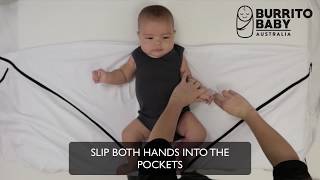 How to Swaddle ArmsUp  Burrito Baby Australia [upl. by Germaine]