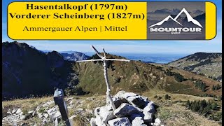 Aufstieg zum Hasentalkopf 1797m und Vorderer Scheinberg 1827m  Ammergauer Alpen [upl. by Germain]