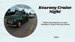 Police escorted tour to area assisted living and nursing homes for Kearney Cruise Night [upl. by Bealle]