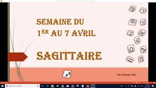 Prévisions du Sagittaire du 1er au 7 avril 2019 [upl. by Trinidad]