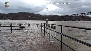 Hudson River flooding Poughkeepsie NY  3102024 [upl. by Nosirrah]