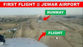 First flight at Jewar Airport  Jewar Airport ready for inauguration   Papa Construction [upl. by Yemiaj]