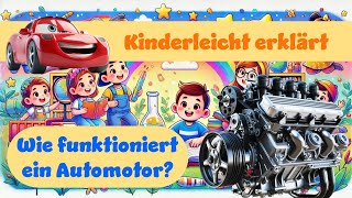 Wie Funktioniert Ein Automotor Kinderleicht erklärt wissenschaft erklärung kinder [upl. by Trillby]