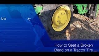 How to Set the Bead on a Tractor Tire Rim Resetting A Tire Bead [upl. by Talbot69]