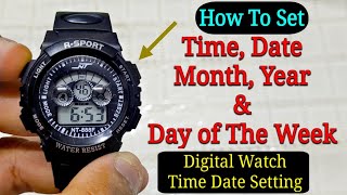 Smartwatch Date and time Set option Not Show  how to set smartwatch date and time [upl. by Nylrebma]