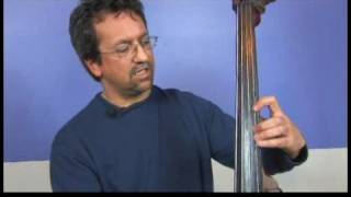 Upright Bass Scales amp Patterns  Upright Bass Scales on Two Strings in D Major [upl. by Ardra]