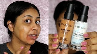 Smashbox Studio Skin Foundation Concealer amp Primerizer  Demo amp Review [upl. by Kcirtapnhoj]