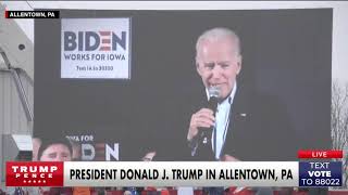 MUST WATCH President Trump plays a DEVASTATING video for Joe Biden in Pennsylvania [upl. by Jenks218]