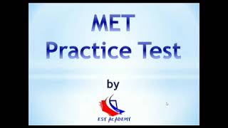 MET exam  Listening Practice Test [upl. by Haakon488]