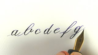 Copperplate alphabet lowercase handwriting with a fountain pen  Handwriting practice [upl. by Kevyn]