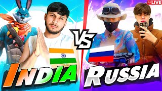 India 🇮🇳 vs Russia 🇷🇺 4 vs 4  Revenge Time 💀⚔️ nonstopgaming  free fire live [upl. by Ahsened965]