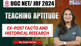 UGC NET 2024 Teaching Aptitude  UGC NET  ExPost Facto and Historical Research  By Pooja Mam [upl. by Nayab]