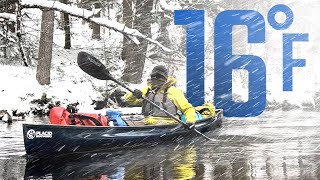 Canoe Camping Alone  Freezing Adirondack Wilderness [upl. by Gnem48]