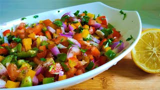 Bell Pepper Salsa Recipe  Easy Bell Pepper Salad Recipe [upl. by Primo]