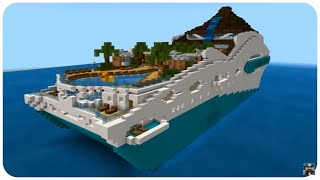 Minecraft How To Build a Yacht in Minecraft Tropical Island Paradise  Minecraft Yacht Tutorial [upl. by Jillian374]