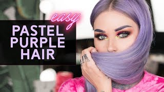 HOW I DYE MY HAIR PASTEL PURPLE using Arctic Fox Hair Color  KristenLeanneStyle [upl. by Lianna199]