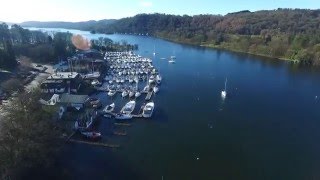 Bowness on Windermere  Quadcopter flight in the winter sunshine [upl. by Acima]