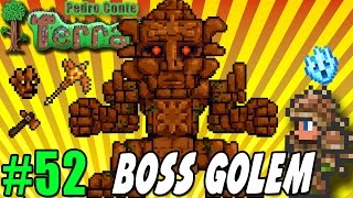 Terraria 52  PC  BOSS GOLEM  Como matar o Boss  Nova picareta [upl. by Ribaudo]