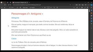 Analyse dAntigone 1bac les personnes et les scènes [upl. by Airotciv]