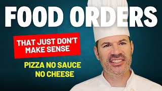 Pizza no sauce no cheese  Food orders that just dont make sense [upl. by Araf]