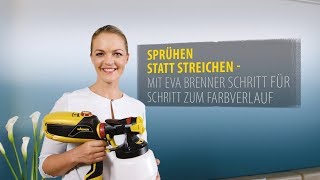 Sprühen statt streichen  Wände gestalten mit OmbréFarbverlauf und Eva Brenner [upl. by Kathlene279]