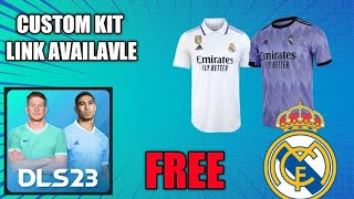 How To Dls Home Kit Change  Real Madrid Kit  Dream League Soccer  DLS [upl. by Neyr]