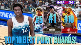 Top 10 Point Guards in NBA 2K24 MyTEAM Before AllStar Promo [upl. by Airdnal]