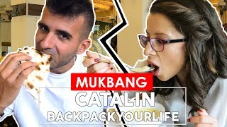 MUKBANG  Mancam 18 Preparate Turcesti cu BackPackYourLife [upl. by Enitsej]