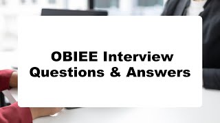 OBIEE Interview Questions  Do You Dare To Take The Quiz [upl. by Auhso953]