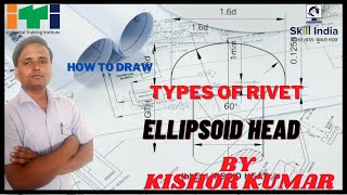 Ellipsoid head Rivet I Draw the Ellipsoid head Rivet I Ellipsoid head Rivet drawing II In Hindi II [upl. by Eiramenna]