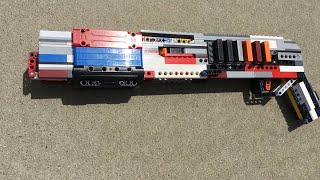 Lego Pump Action Shotgun  Brick Shooter [upl. by Imojean118]