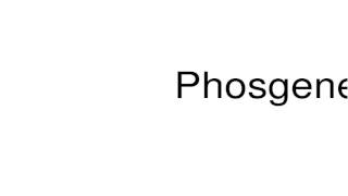 How to pronounce Phosgene [upl. by Atreb]