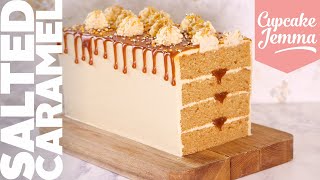 EASY YEMA SALTED CARAMEL CAKE RECIPE [upl. by Enaile]