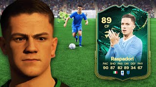 89 GENEROUS GOALSCORER EVOLUTION RASPADORI PLAYER REVIEW  EA FC 24 ULTIMATE TEAM [upl. by Glasgo]