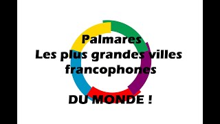 Les plus grandes villes francophones du monde [upl. by Yevoc18]