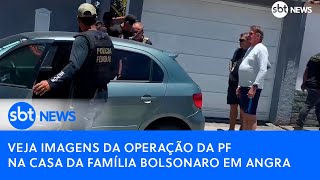 Veja imagens da operação da PF na casa da família Bolsonaro em Angra [upl. by Adihahs]