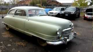 1949 Nash Ambassador Airflyte barnfind 1st time driven in over 44 years [upl. by Fine321]