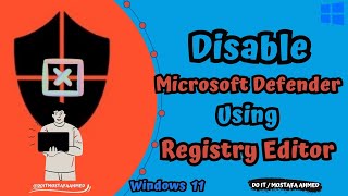 Disable Microsoft Defender Using the Registry Editor [upl. by Martina]