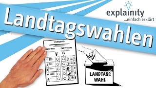 Landtagswahlen einfach erklärt explainity® Erklärvideo [upl. by Akehs704]