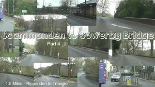 A drive from Scammonden to Sowerby Bridge Pt 4 Ripponden to Triangle [upl. by Zebadiah]