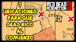 🔥 7 ubicaciones de dinero FÁCIL con LINGOTES de ORO botines RAROS y MÁS en RED DEAD REDEMPTION 2 🔎 [upl. by Nitaf]