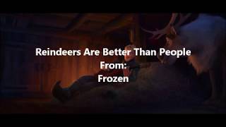 Frozen Reindeers Are Better Than People Lyric Video [upl. by Morrissey]