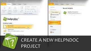 How to create new HelpNDoc projects Stepbystep guide [upl. by Rein52]