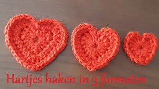 Haken ♥ Hartjes in 3 formaten [upl. by Enaujed315]