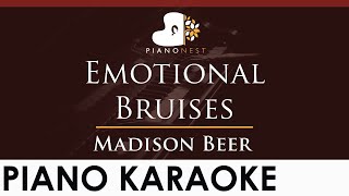 Madison Beer  Emotional Bruises  HIGHER Key Piano Karaoke Instrumental [upl. by Elfie]