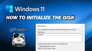 How to Initialize the Disk in Windows 11 [upl. by Taddeo]