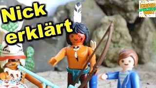 PLAYMOBIL Nick erklärt die Indianer  Lernen mit Playmobil  Kinder Spielzeugwelt [upl. by Cir155]