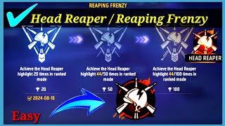 Reaping Frenzy  Head Reaper Highlight  Achievement Mission In Free Fire  ▶️ [upl. by Eceinahs706]