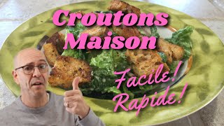 Comment faire des croûtons Croûtons maison faciles et rapides [upl. by Kip]